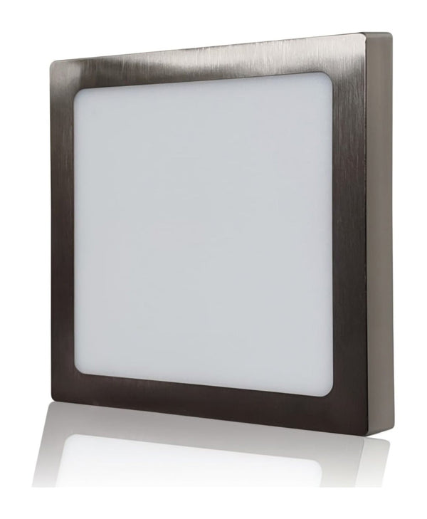 Surface Ceiling Light 28W, Square, Satin Nickel