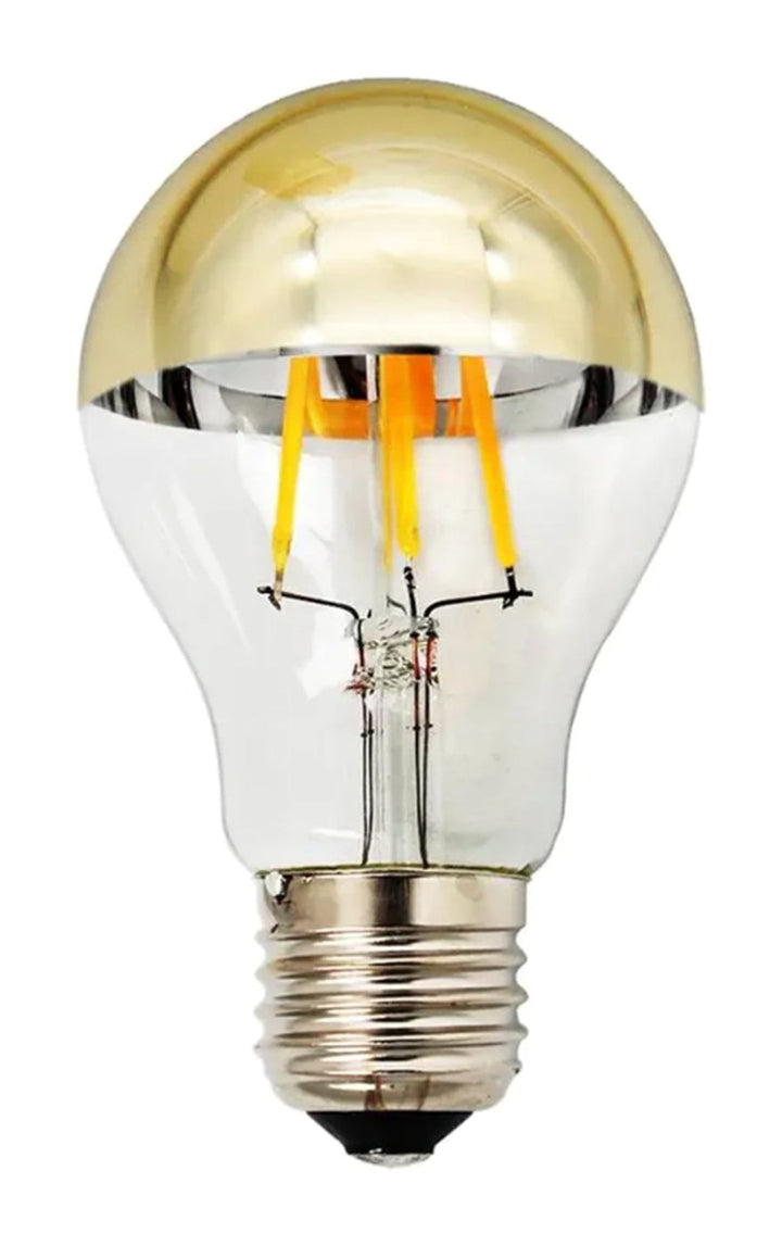 Filament Lamp A60 6W, Gold Mirror Top