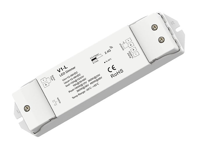 Single Colour LED Controller, RF and Push Dim, 15A