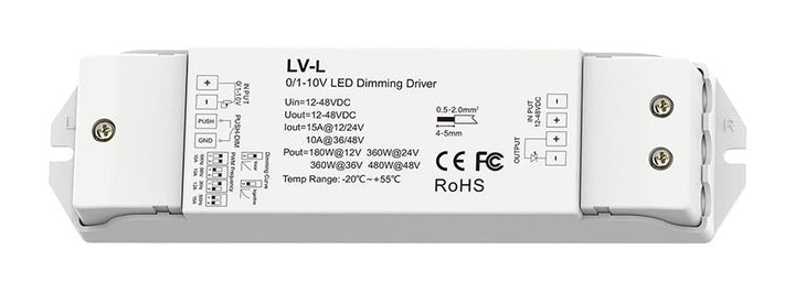0/1-10V and Push Dim LED Controller, 15A